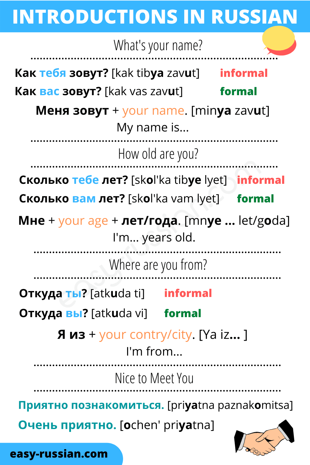 Introductions in Russian