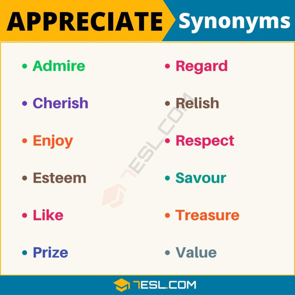 Another Word for “Appreciate” | 100+ Synonyms for 
