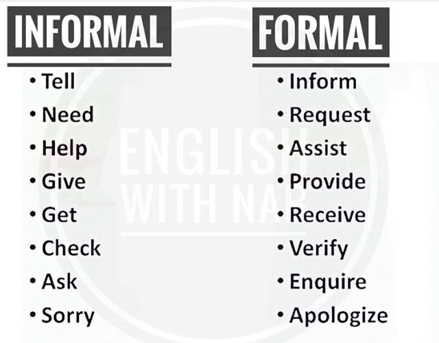 The Difference between Informal and Formal
