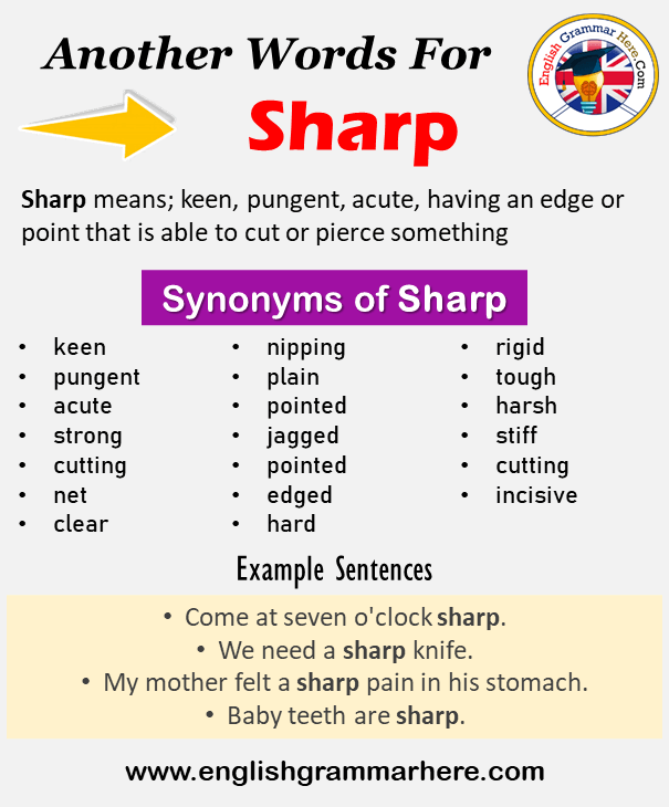 Another word for Sharp, What is another, synonym word for Sharp? - English Grammar Here