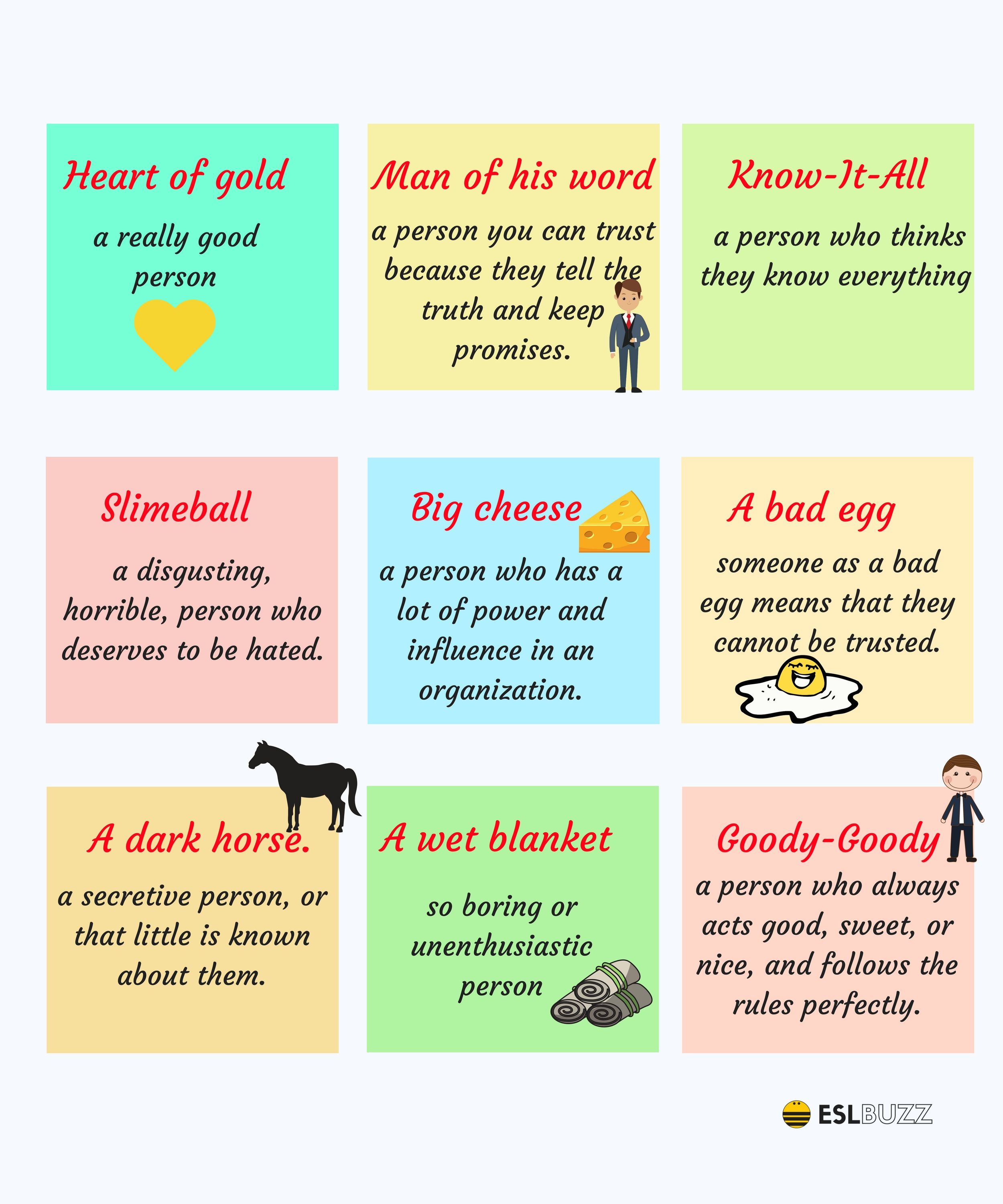 List of 120+ Popular English Idioms Arranged in Categories - Fluent Land