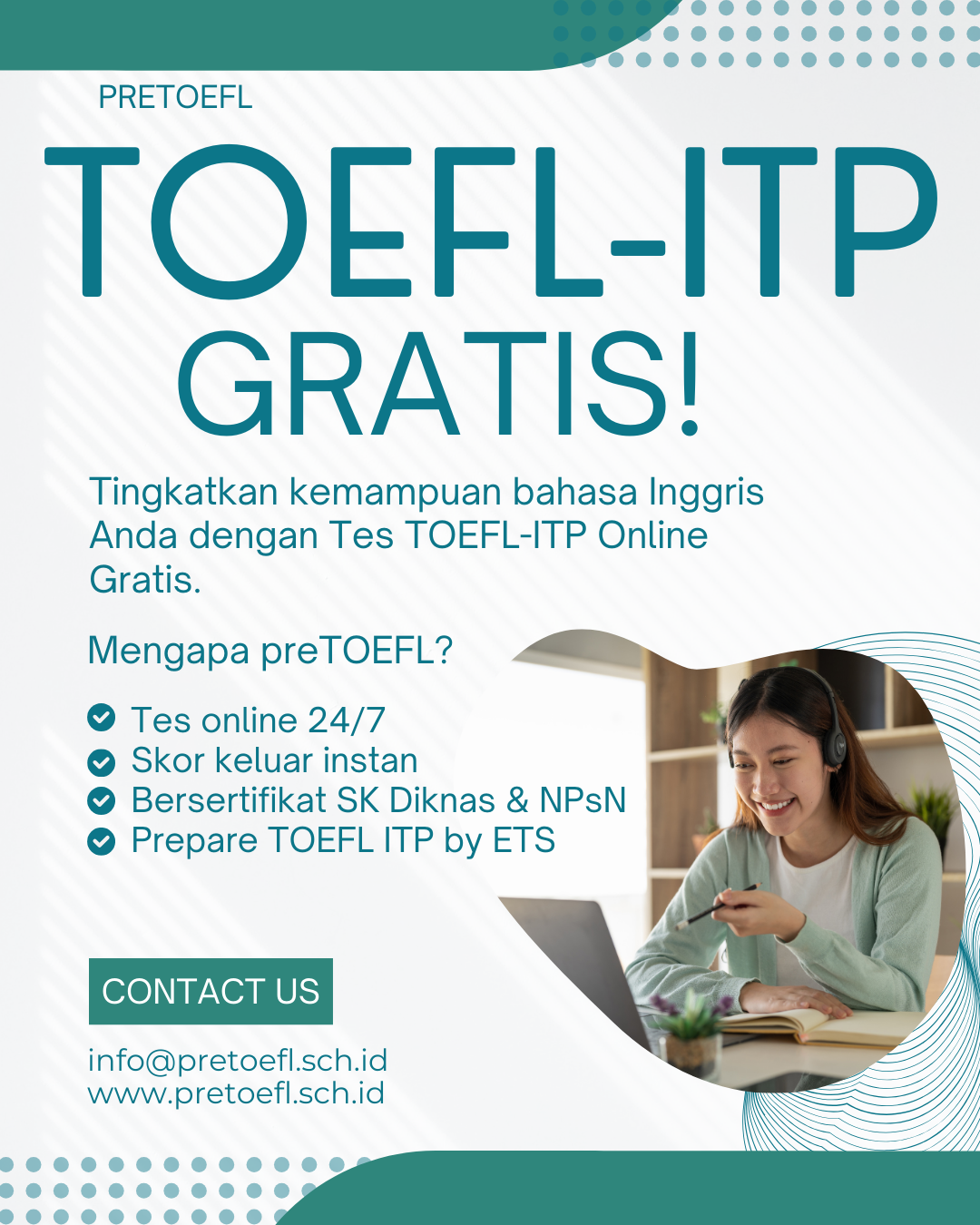 Tes TOEFL ITP Online GRATIS Bersertifikat