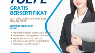 Tes Toefl Gratis Online Bersertifikat Resmi