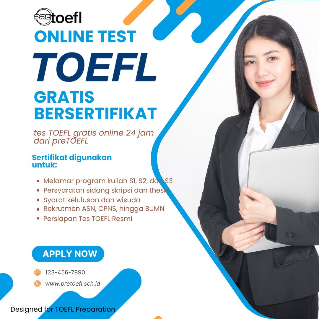 Tes Toefl Gratis Online Bersertifikat Resmi Tes Toefl Gratis Online Bersertifikat Resmi