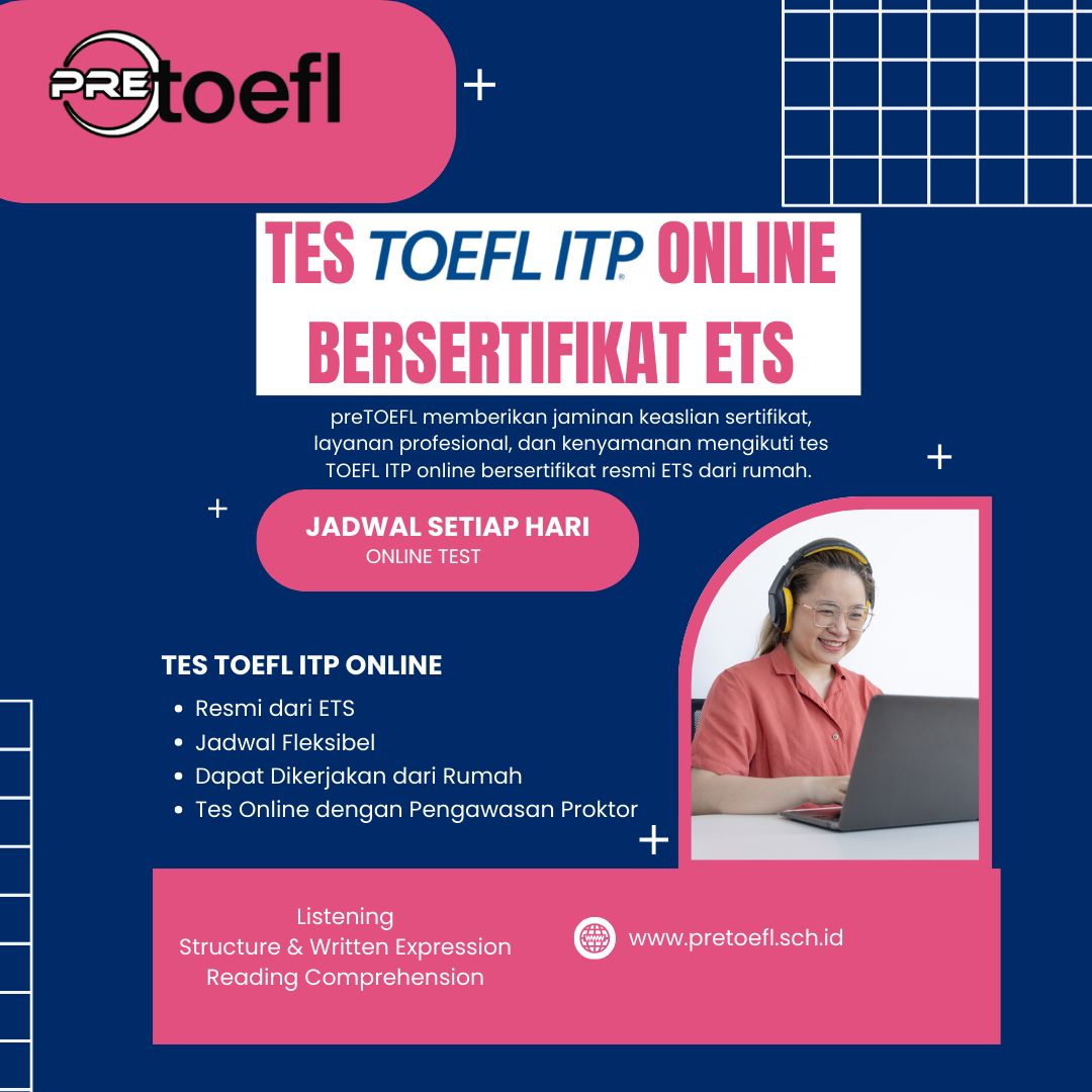 Tes Toefl Itp Online Bersertifikat Ets Tes Toefl Itp Online Bersertifikat Ets